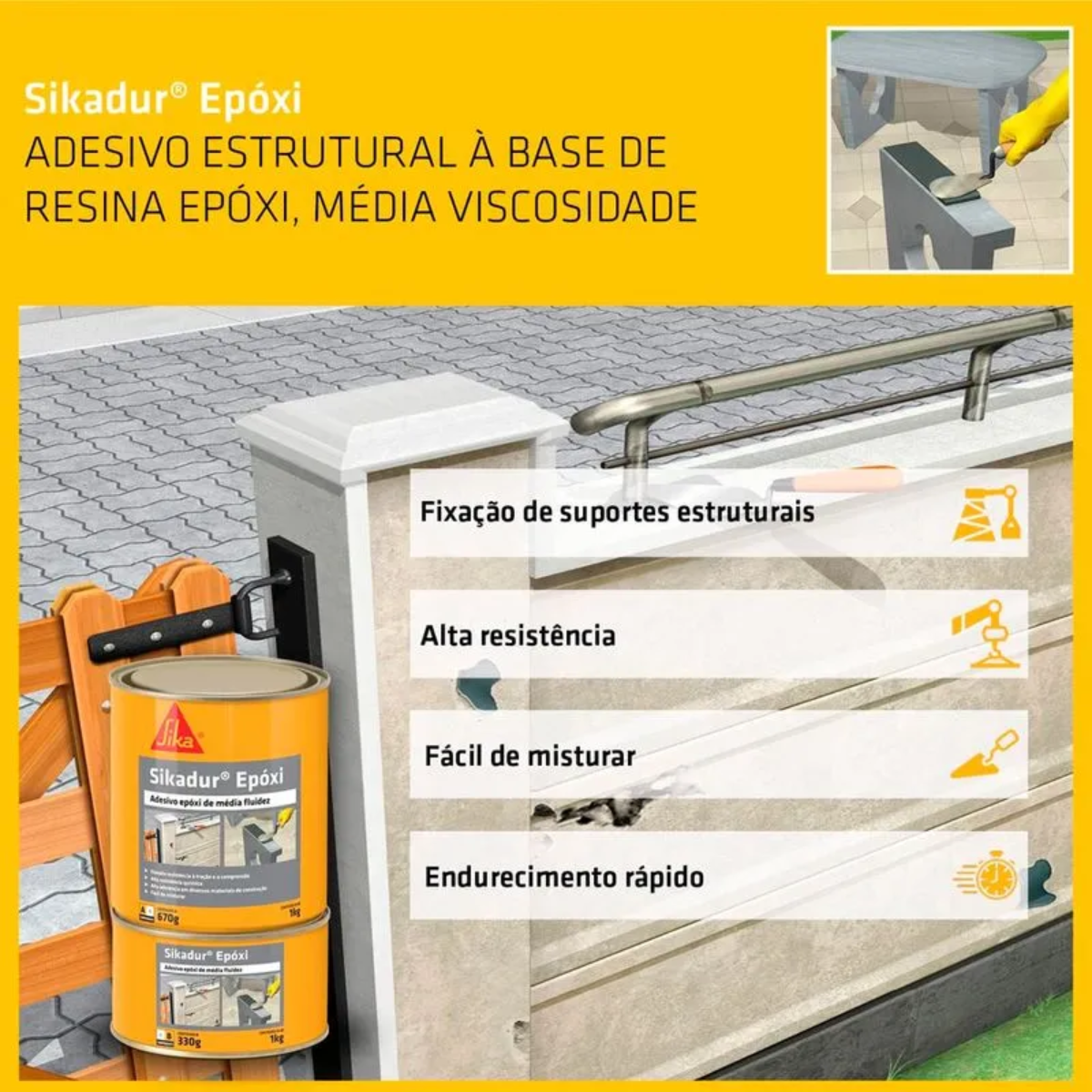 Sikadur Epóxi (AB) BR / 6x1KG - Imagem 3